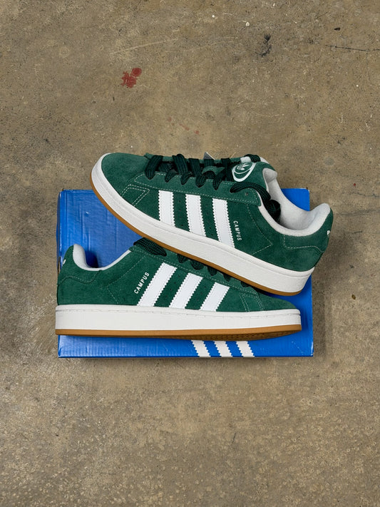 (5.5Y) Adidas Campus Dark Green White