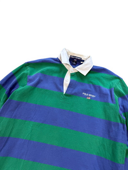 (L) Vintage 00s Ralph Lauren Stripped Rugby Shirt