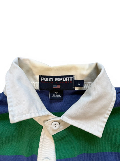 (L) Vintage 00s Ralph Lauren Stripped Rugby Shirt