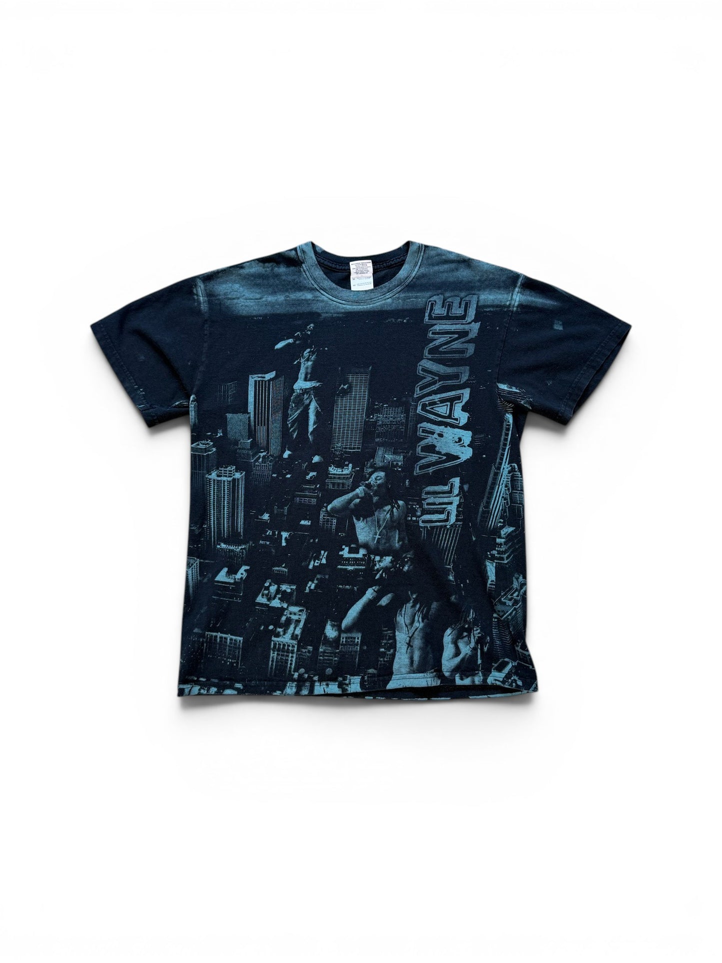 (M) Vintage Y2K Lil Wayne All Over Print Shirt