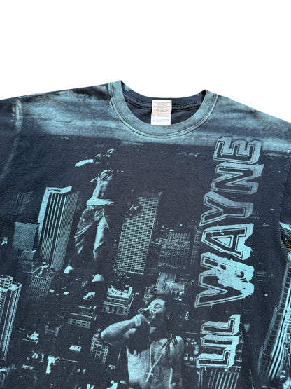 (M) Vintage Y2K Lil Wayne All Over Print Shirt