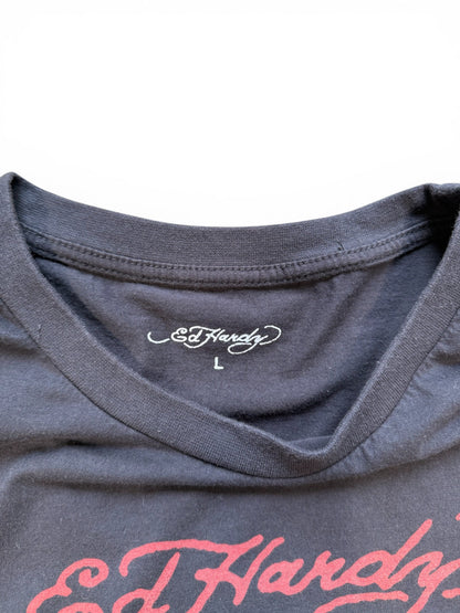 (L) Vintage Y2K Ed Hardy Tiger Graphic Tee