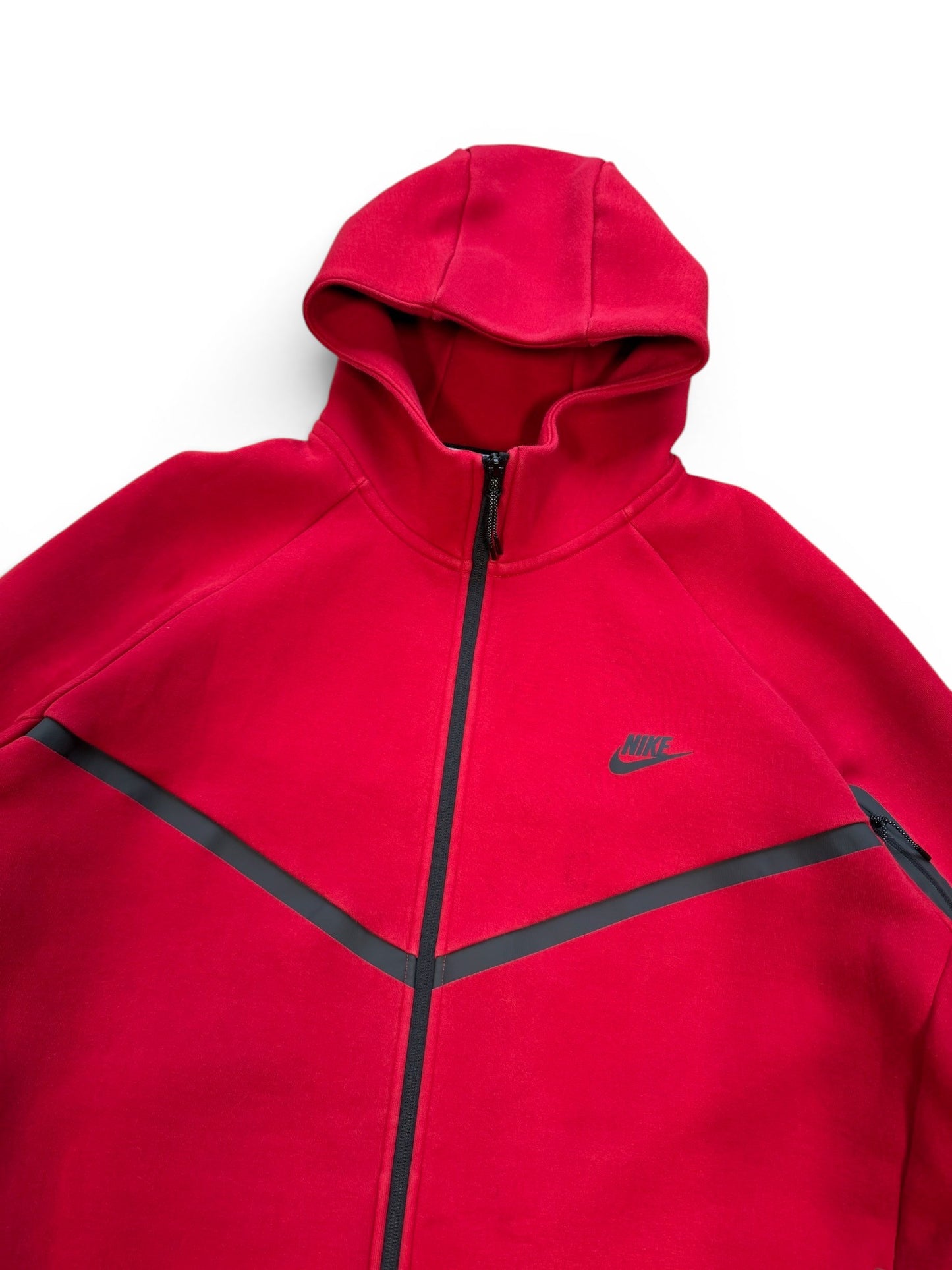 (XXL) Nike Tech Fleece Full-Zip Sweatshirt Red