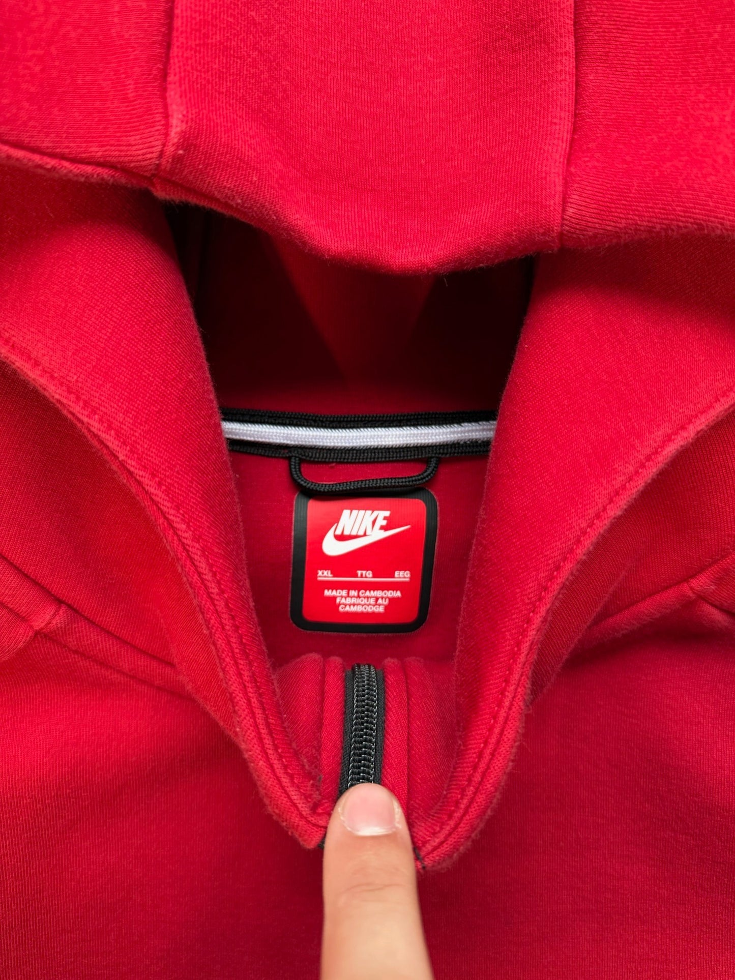 (XXL) Nike Tech Fleece Full-Zip Sweatshirt Red