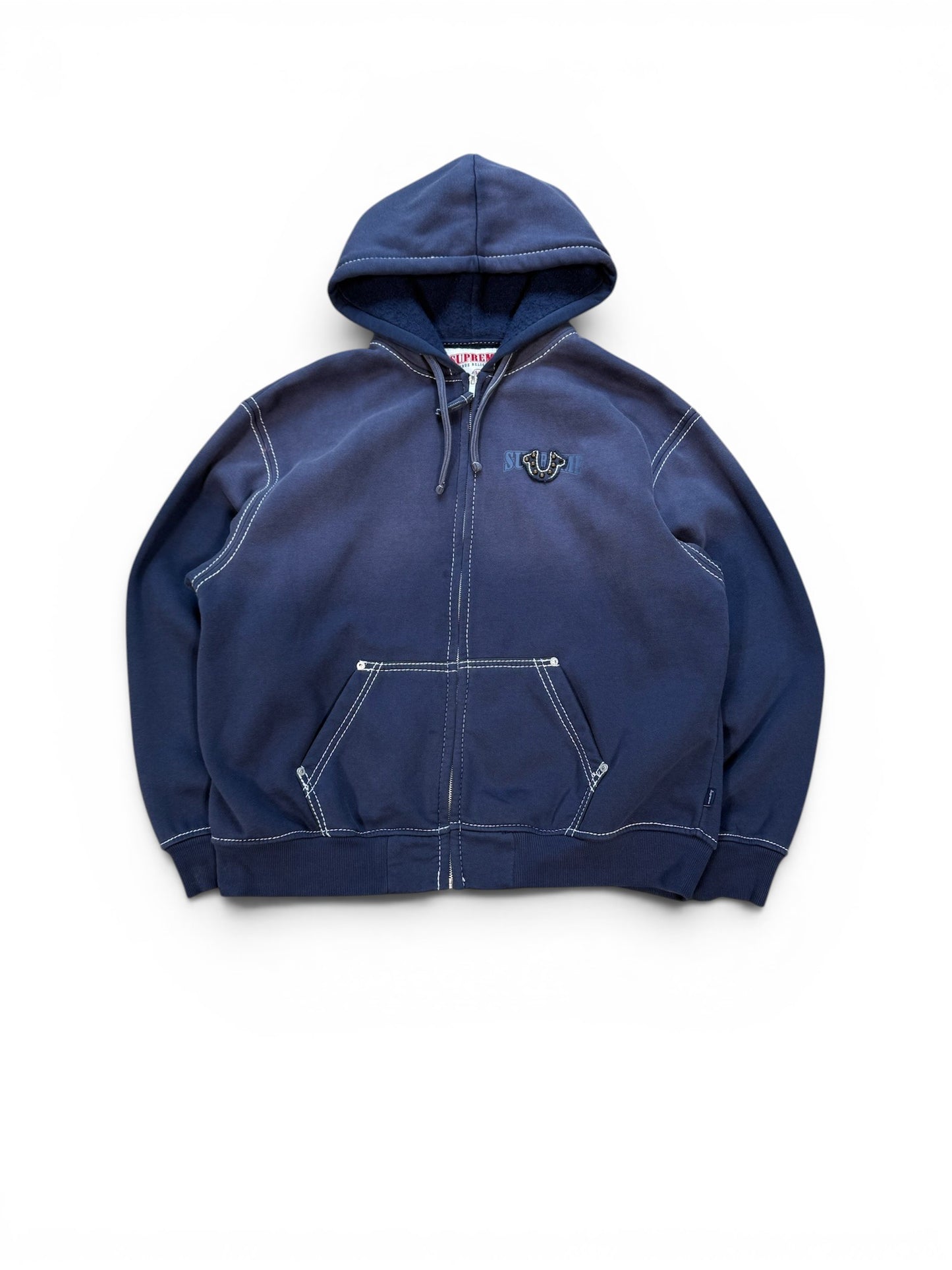 (L) Supreme True Religion Zip-Up Hooded Sweatshirt (FW25)
