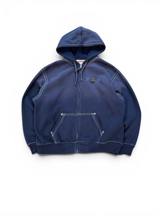 (L) Supreme True Religion Zip-Up Hooded Sweatshirt (FW25)