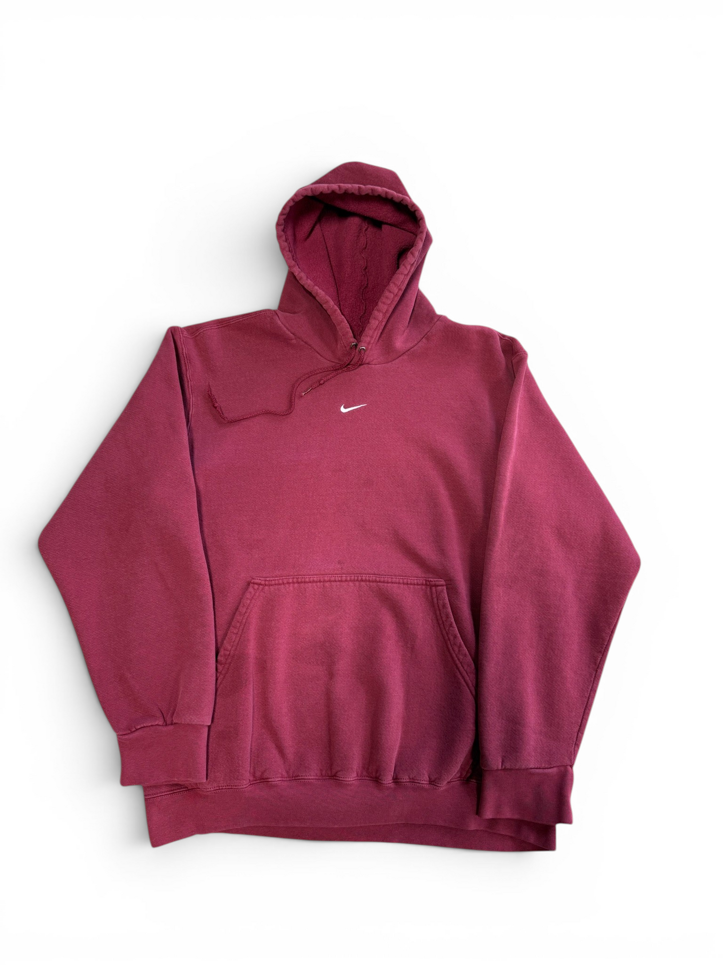 (M) Vintage 00s Nike Middle Swoosh Burgundy Hoodie