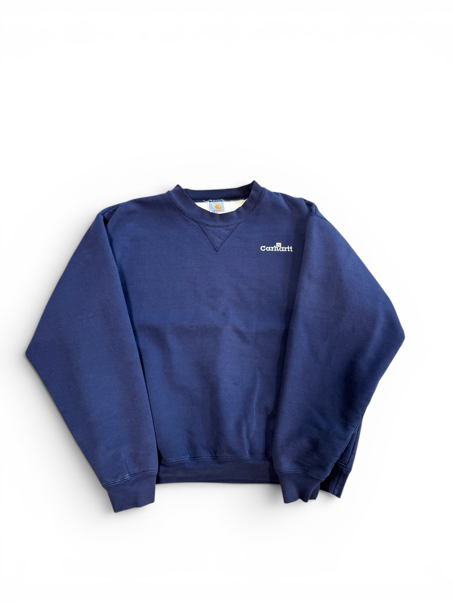 (L) 90s Carhartt Faded Navy Lined Crewneck