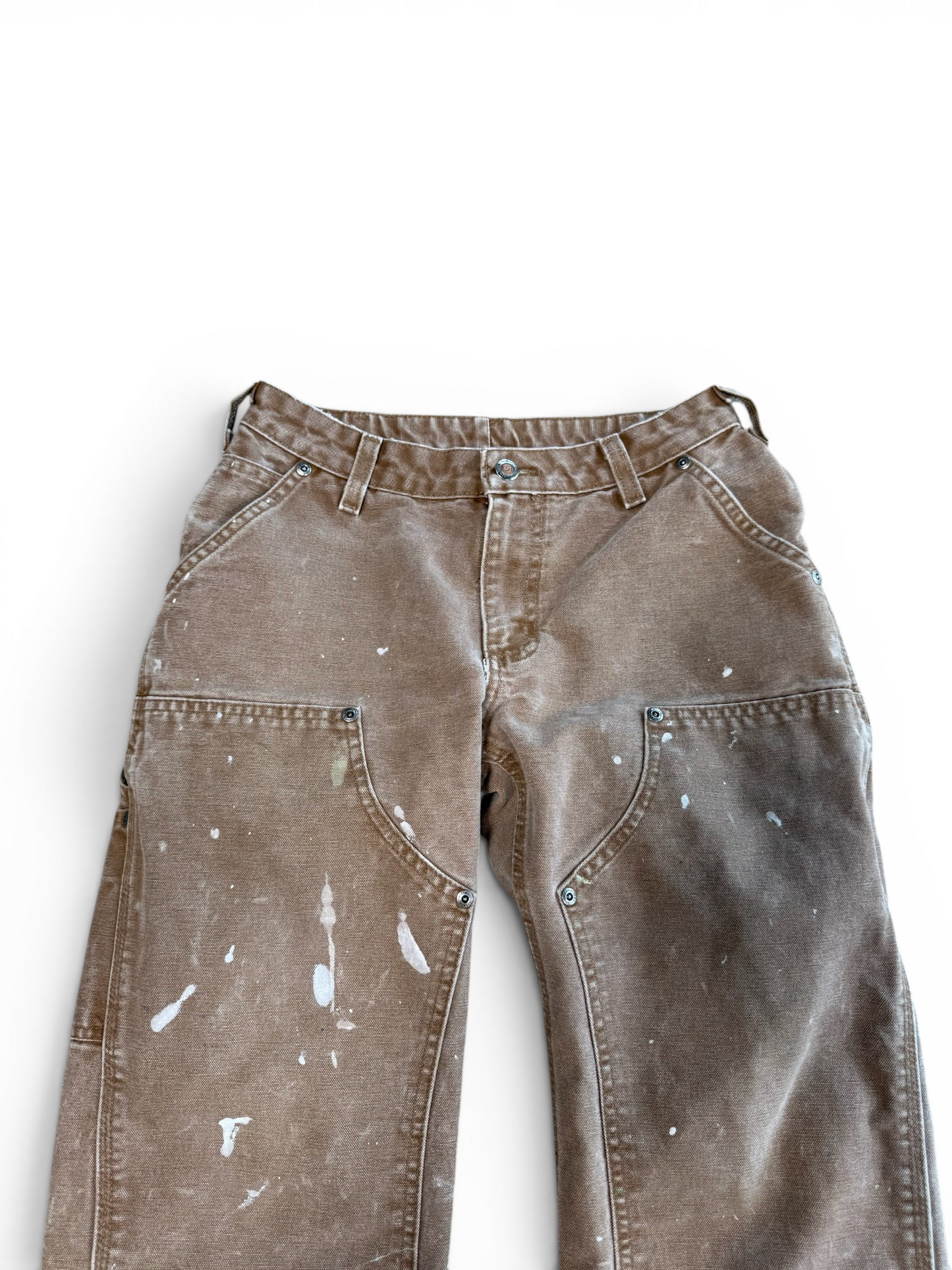 (28x26") Vintage Carhartt Painters Tan Double Knees