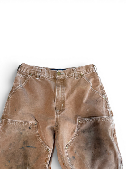 (32x32) Carhartt Tan Thrashed Double Knees