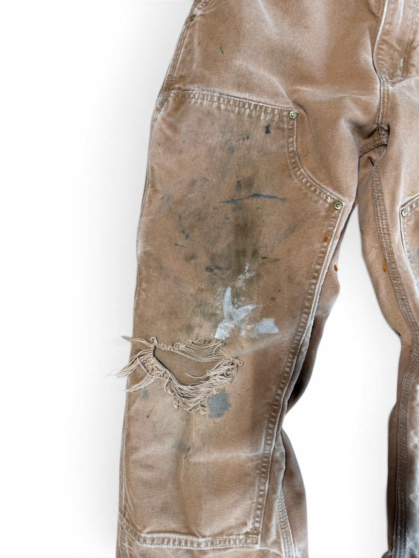 (32x32) Carhartt Tan Thrashed Double Knees