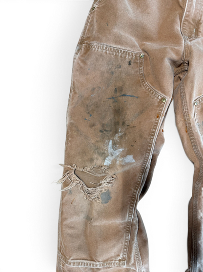 (32x32) Carhartt Tan Thrashed Double Knees
