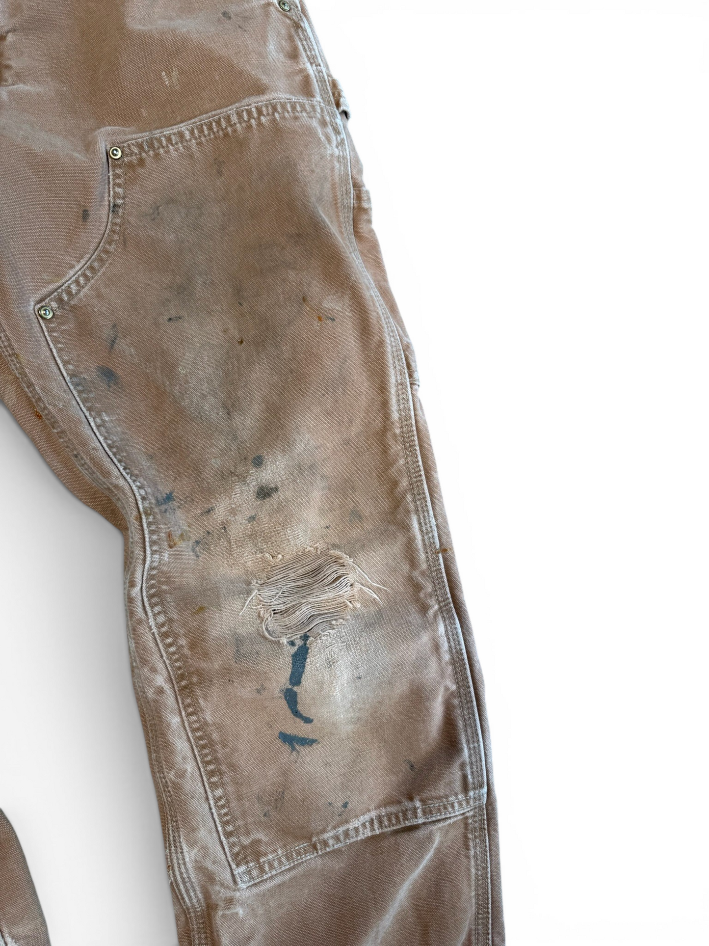 (32x32) Carhartt Tan Thrashed Double Knees