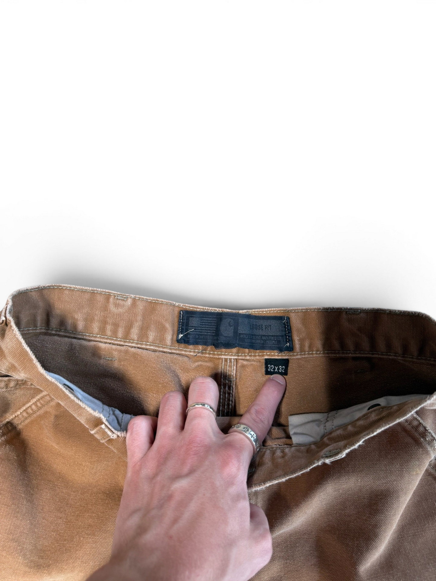 (32x32) Carhartt Tan Thrashed Double Knees
