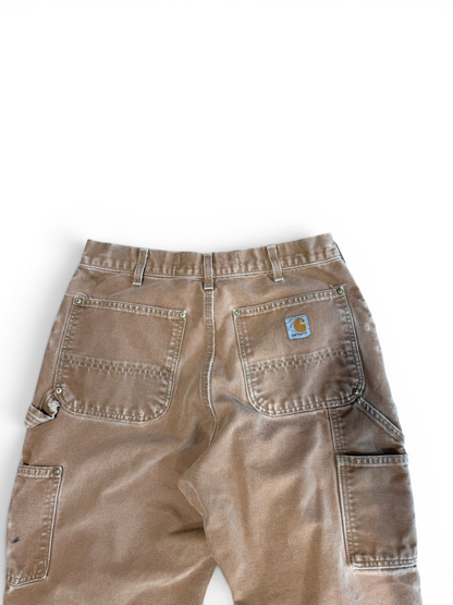 (32x32) Carhartt Tan Thrashed Double Knees