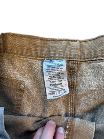 (38x32) 90s Carhartt Double Knees Reworked Tan