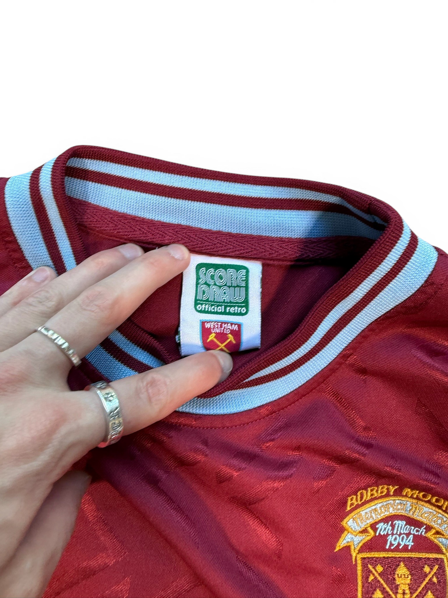 (XL) West Ham United Retro 93-94 Home Jersey