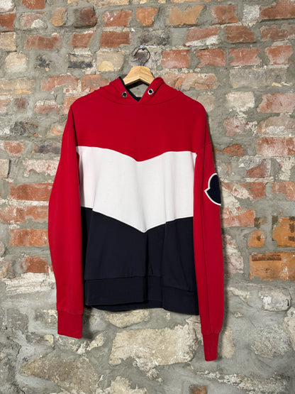 (L) Moncler Tri-Colour Pannel Hoodie