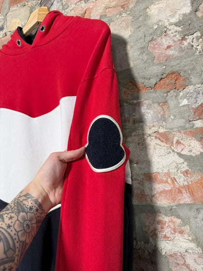 (L) Moncler Tri-Colour Pannel Hoodie