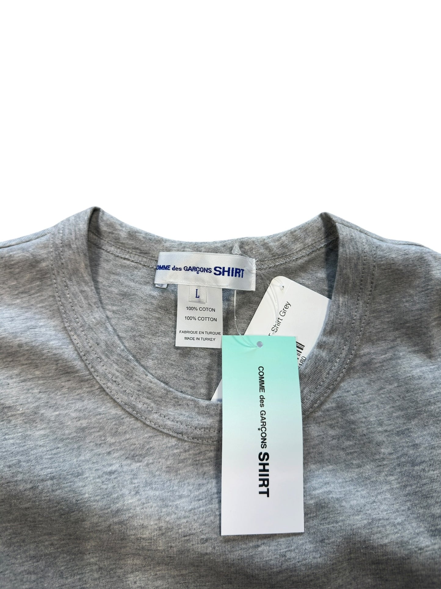 (L) CDG Script Logo T-Shirt Grey