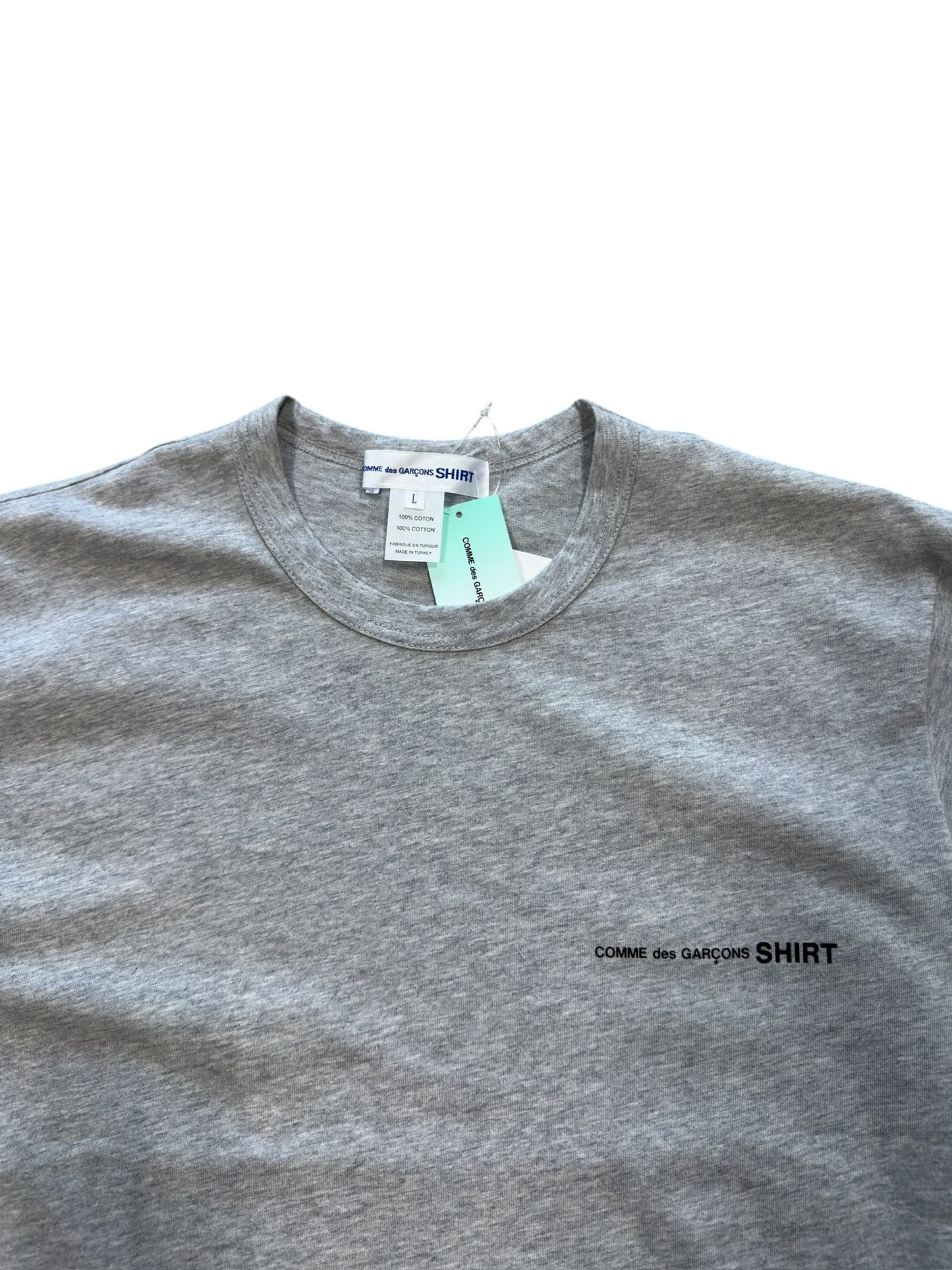 (L) CDG Script Logo T-Shirt Grey