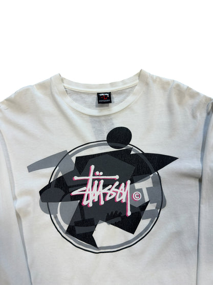 (L) 00s Stussy Surfman Long Sleeve Shirt