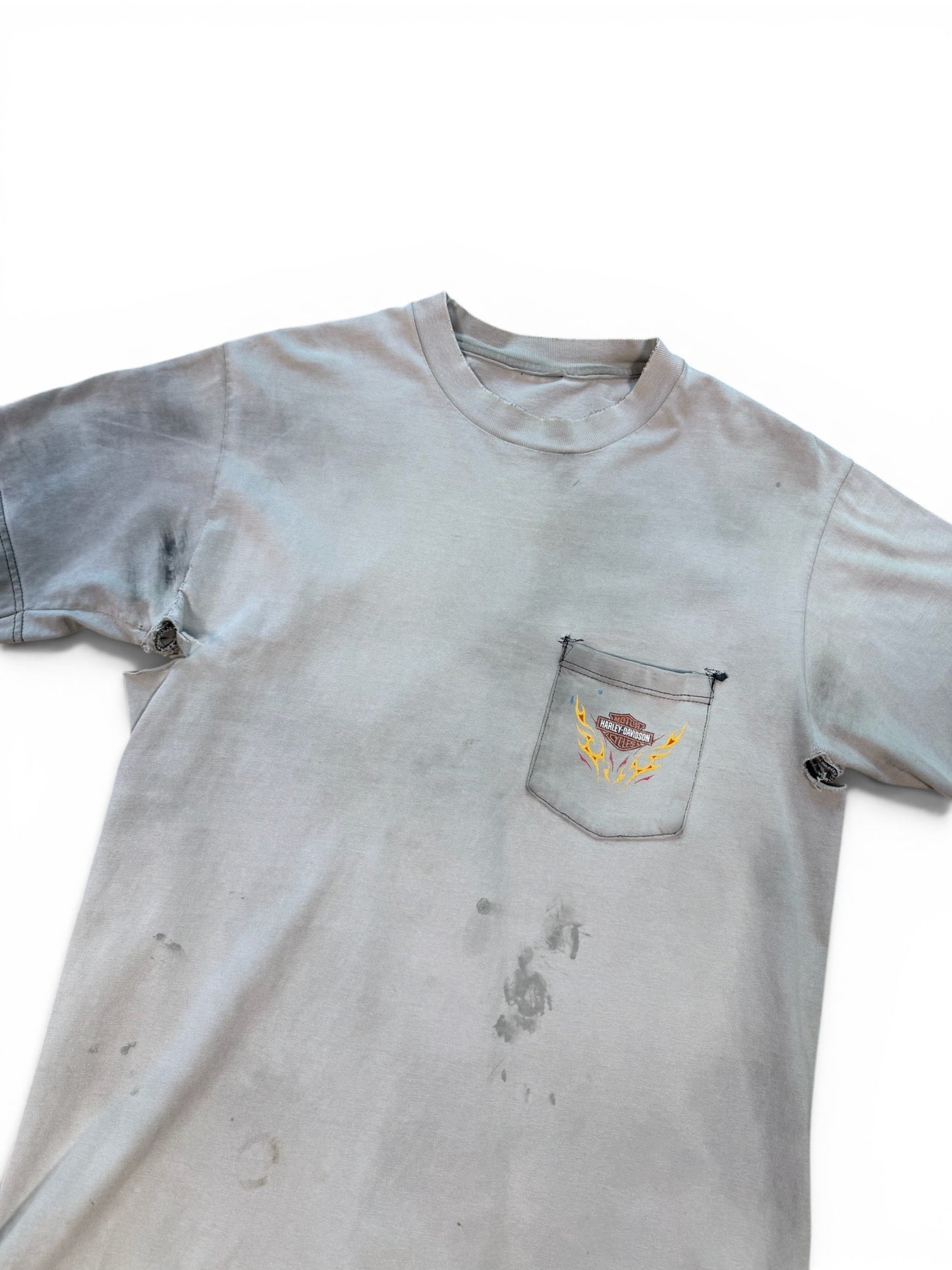 (L) Vintage Harley Davidson New York Faded Thrashed Tee