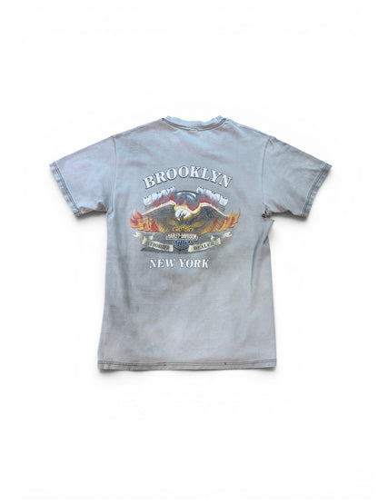 (L) Vintage Harley Davidson New York Faded Thrashed Tee