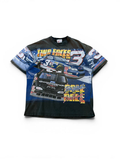 (XXL) Vintage 90s NASCAR Dale Earnhardt Faded AOP Tee