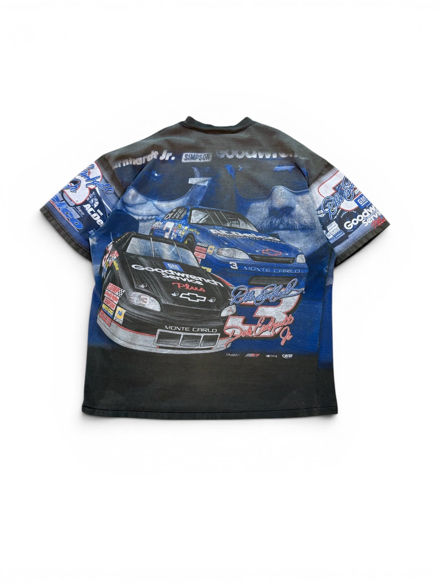(XXL) Vintage 90s NASCAR Dale Earnhardt Faded AOP Tee