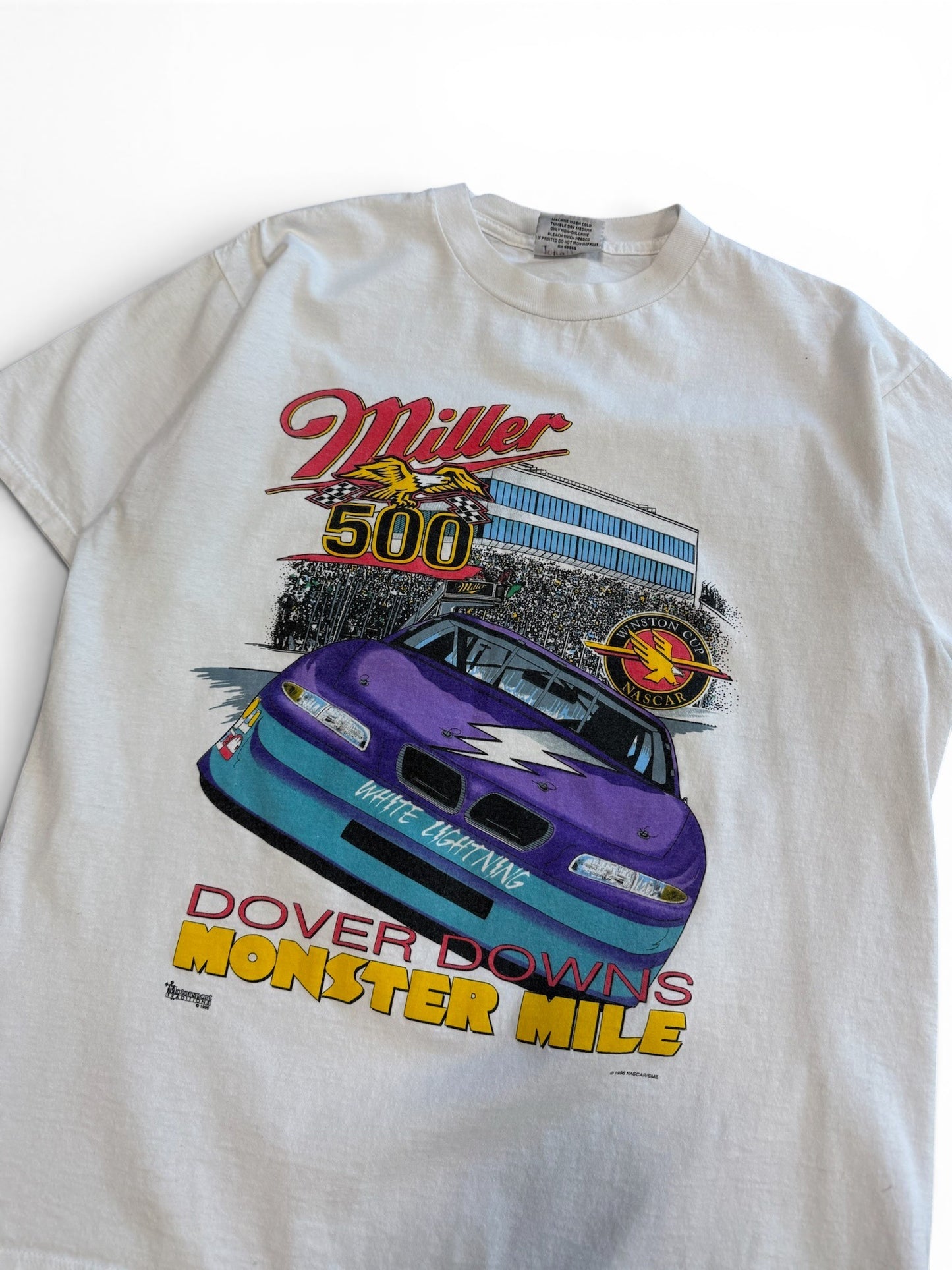 (L) Vintage 1996 NASCAR Miller 500 White Lightning Tee