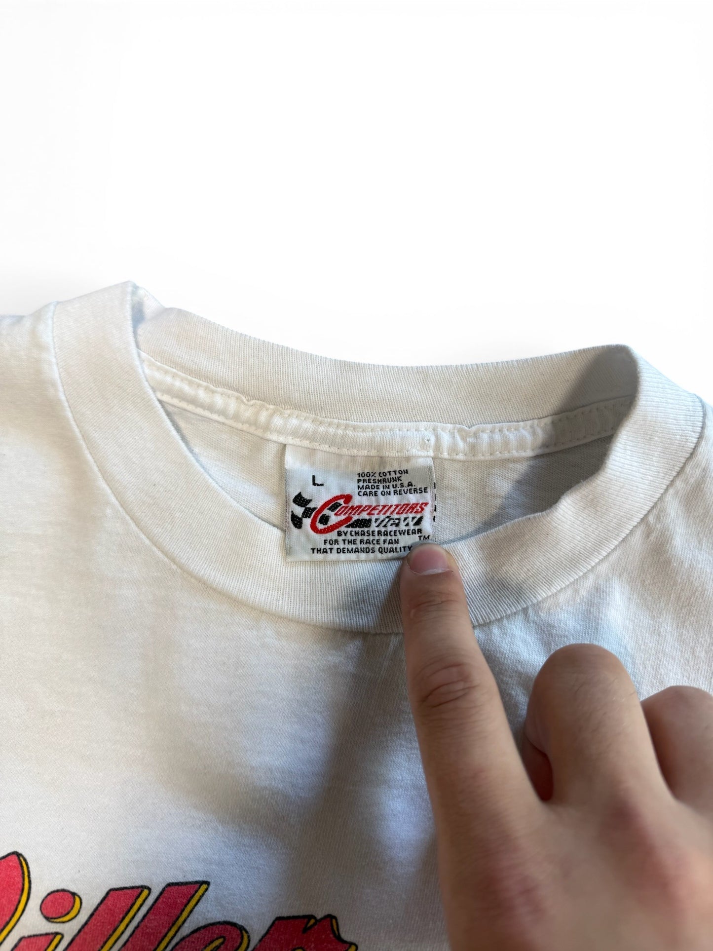 (L) Vintage 1996 NASCAR Miller 500 White Lightning Tee