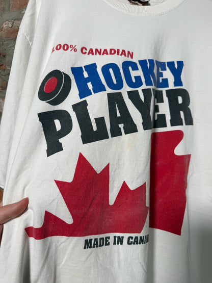 (XL) Vtg Canadian Hockey Player Comedy T-Shirt