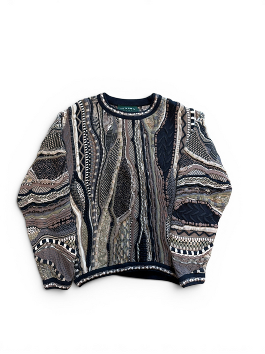 (L) Vtg Tundra Coogi Style Heavy Knit Sweater