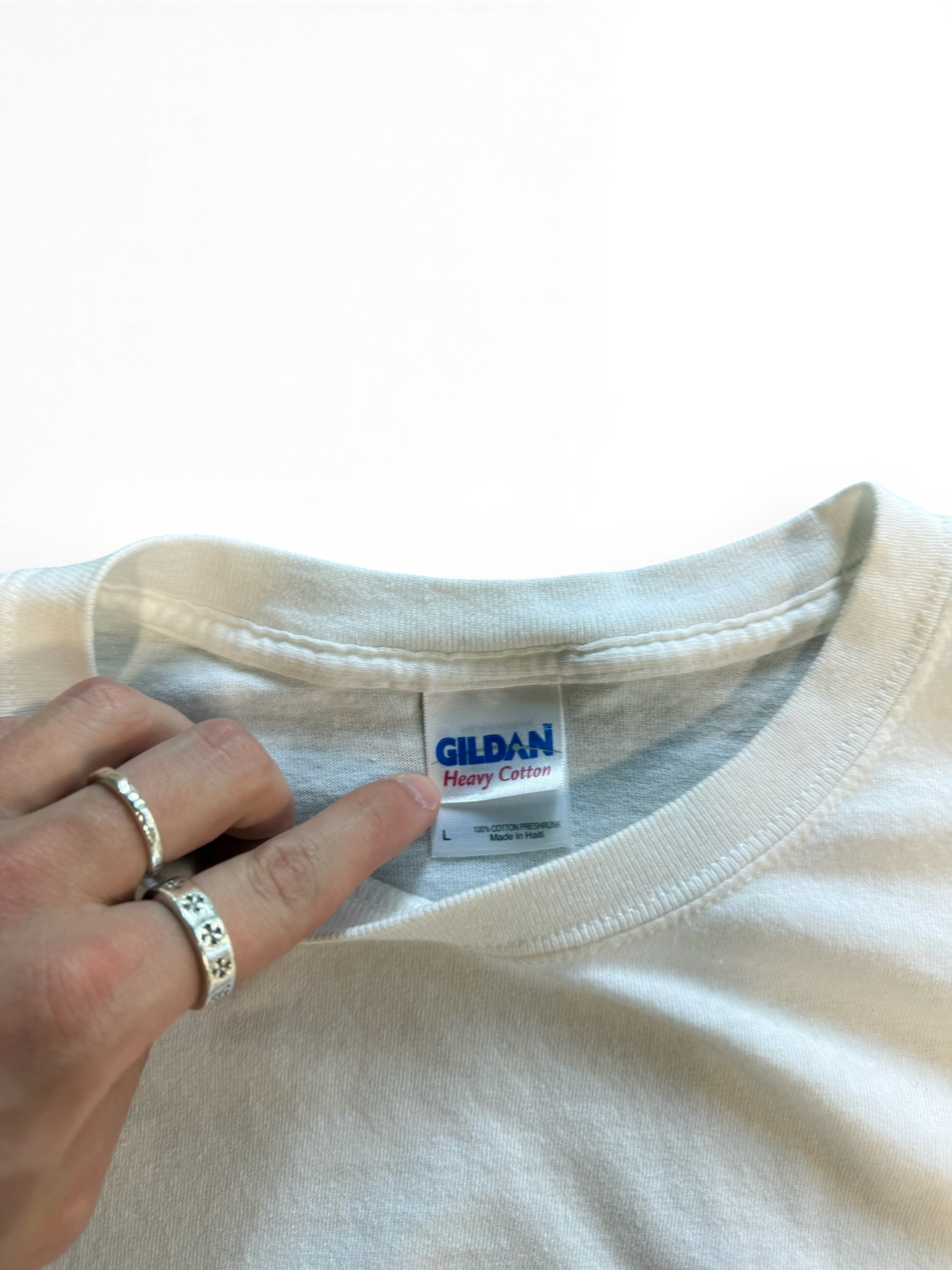 (L) Y2K Budweiser Beer White Tee