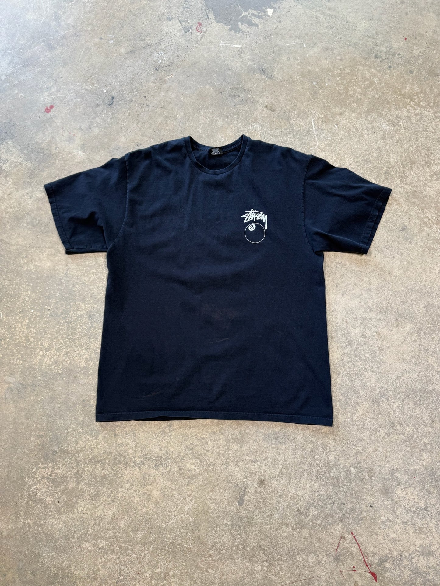 (XL) Stussy 8 Ball Black Tee