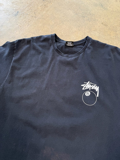 (XL) Stussy 8 Ball Black Tee