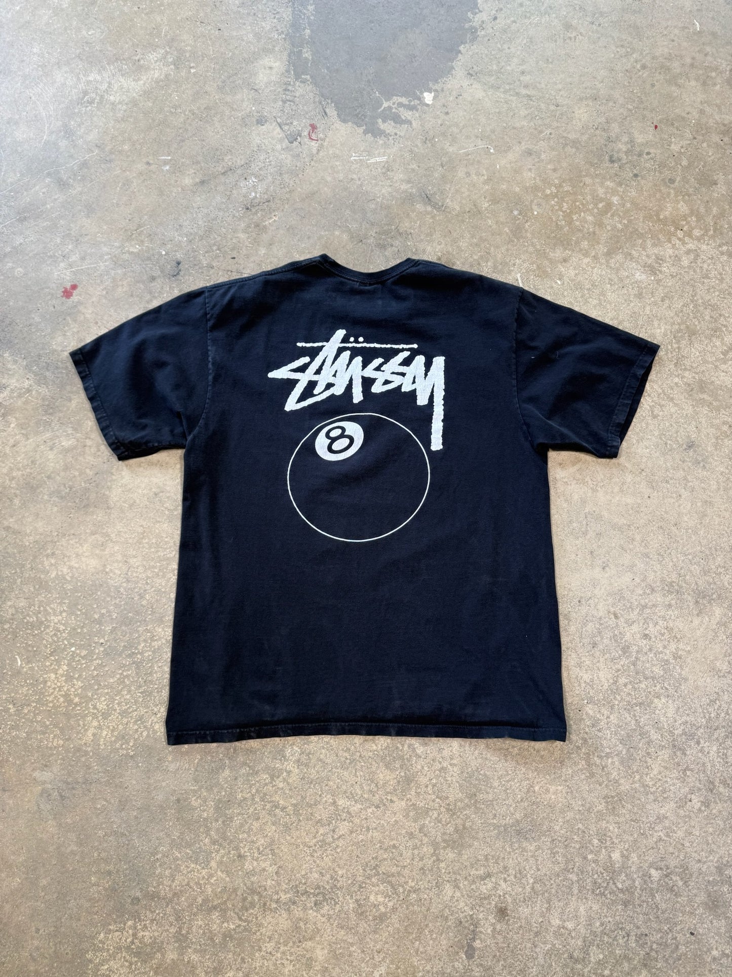 (XL) Stussy 8 Ball Black Tee