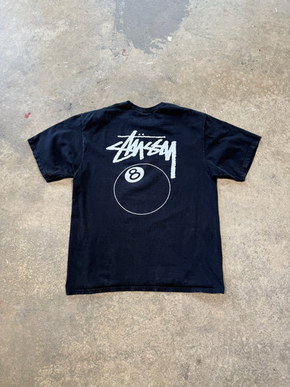 (XL) Stussy 8 Ball Black Tee