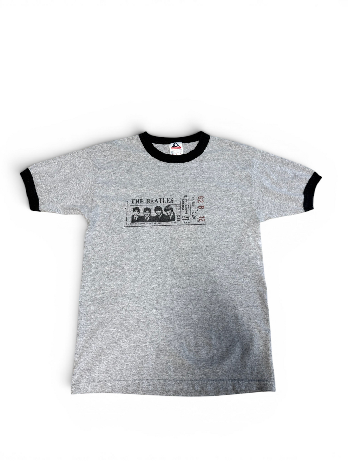 (M) Y2K Beatles Ticket Stub Ringer Tee
