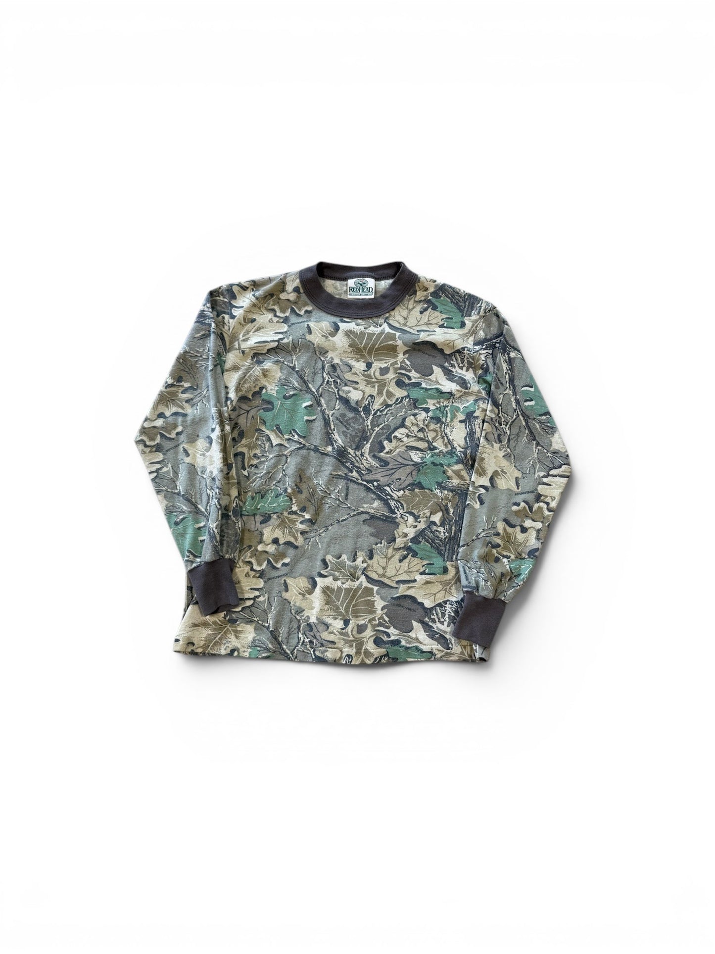 (S) 90s Red Head Camo Long Sleeve Shirt