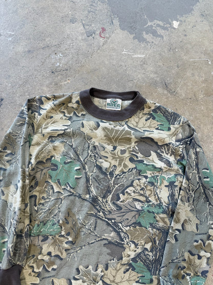 (S) 90s Red Head Camo Long Sleeve Shirt