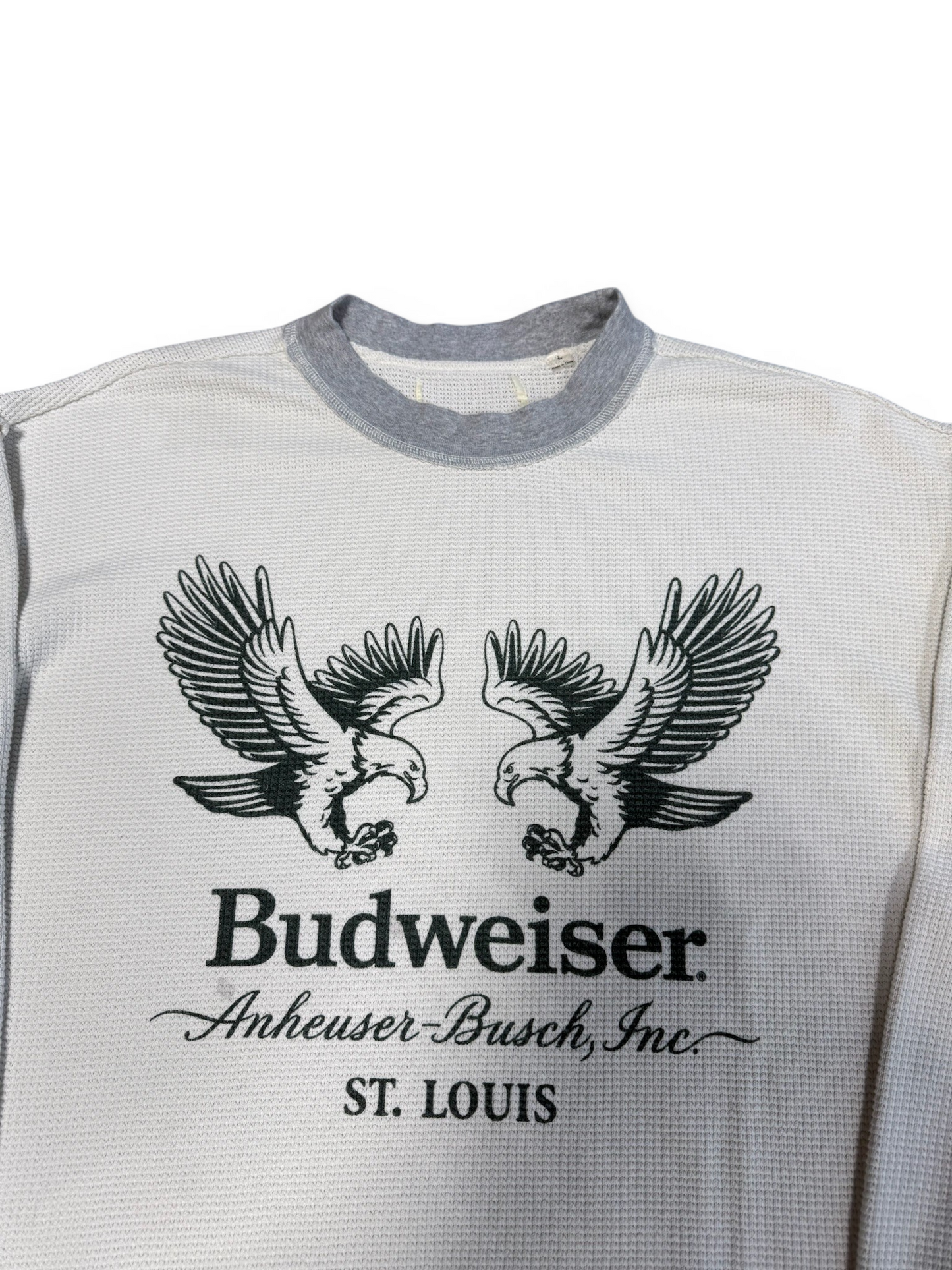 (L) Budweiser Eagle Waffle Long Sleeve