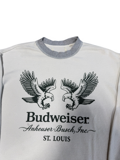 (L) Budweiser Eagle Waffle Long Sleeve