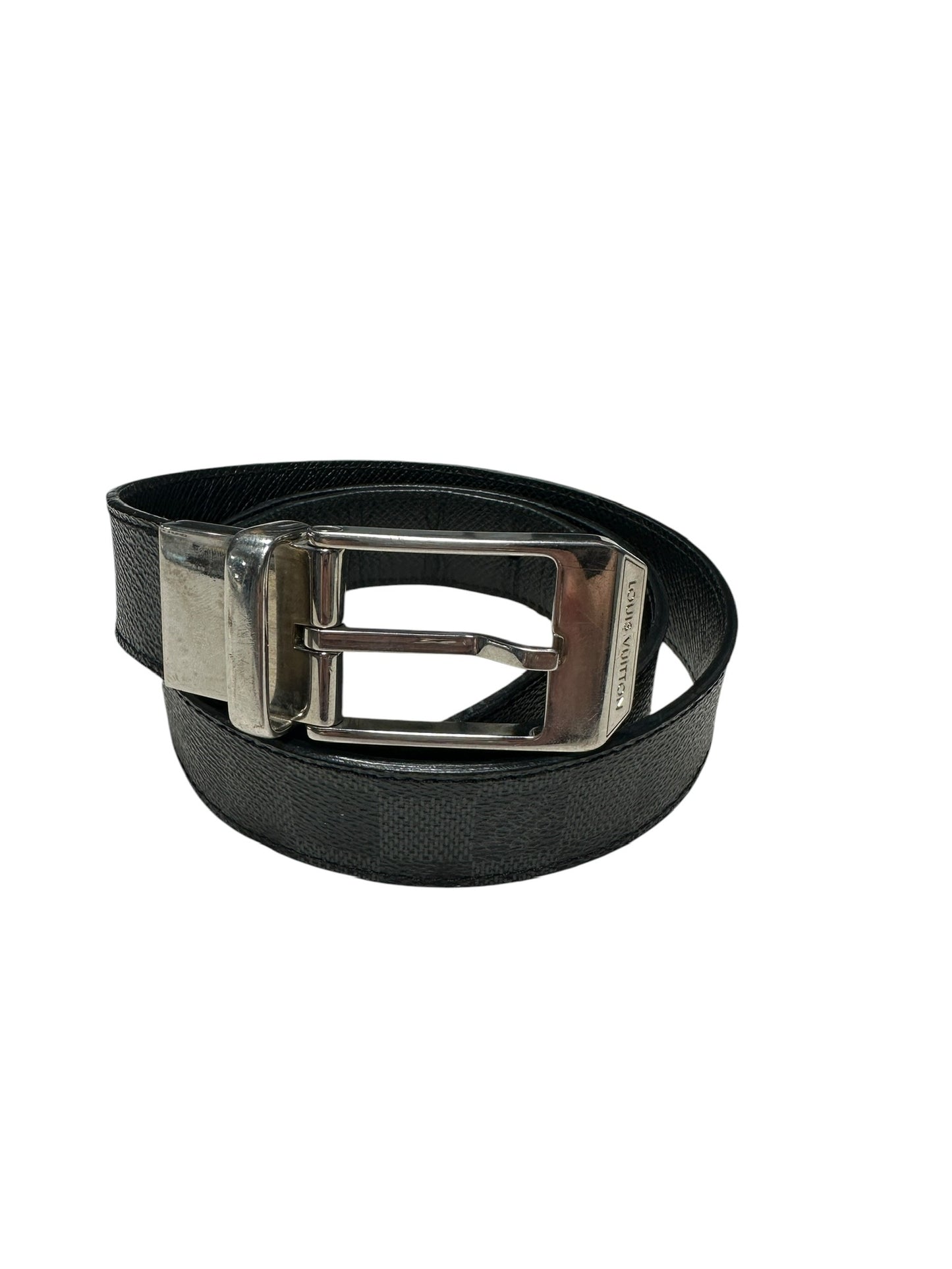 (36W) Louis Vuitton Point Neuf Black Damier Belt