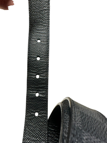 (36W) Louis Vuitton Point Neuf Black Damier Belt