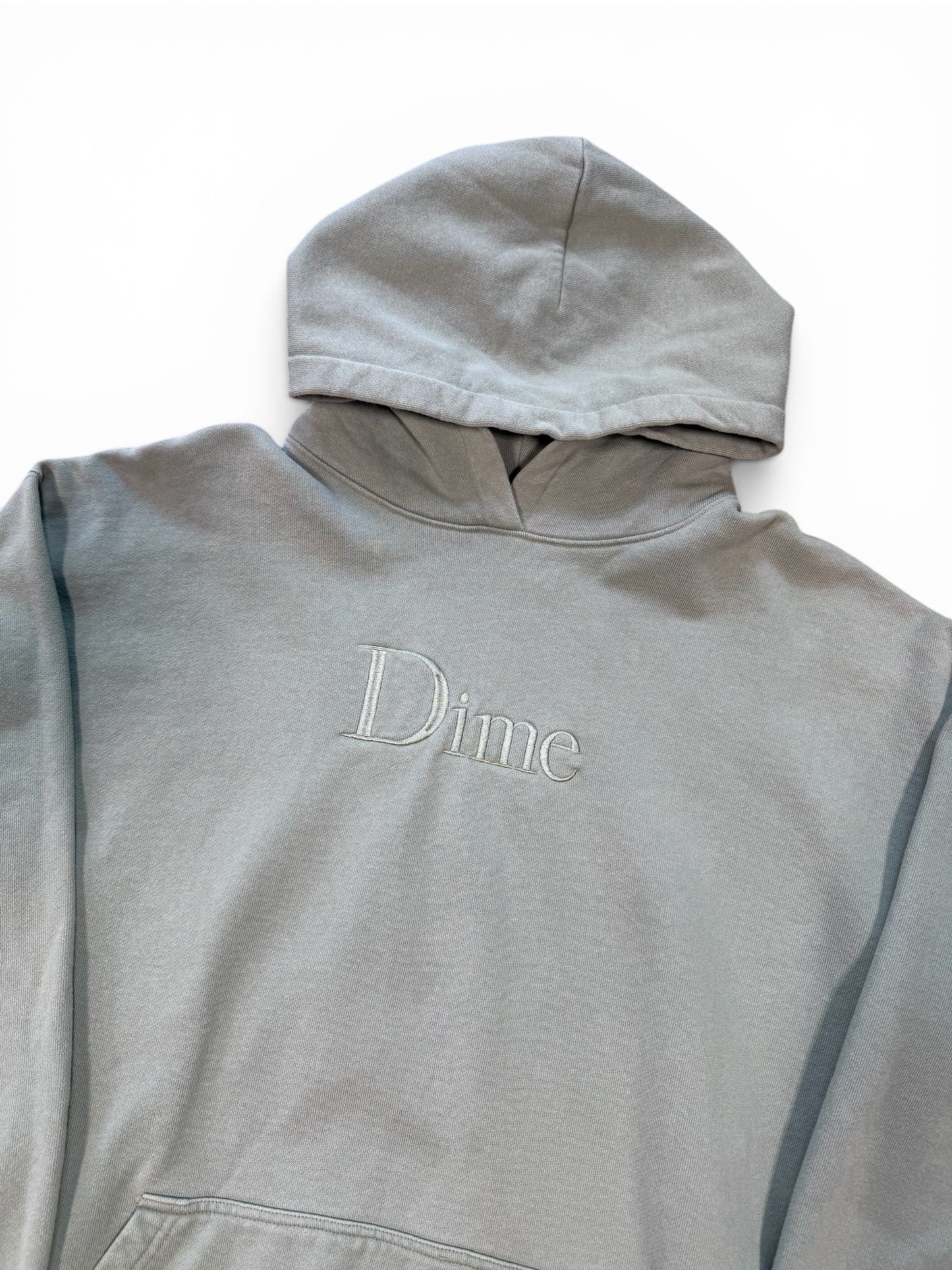 (XL) Dime Embroidered Sage Hoodie
