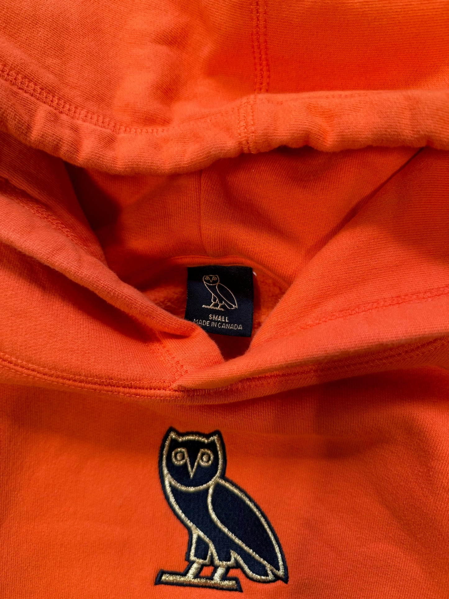(S) OVO Embroidered Owl Orange Hoodie