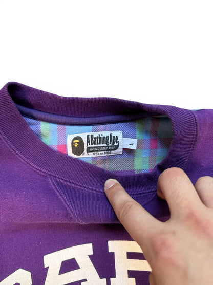(L) Bape Pull Violet Homme Sweatshirt