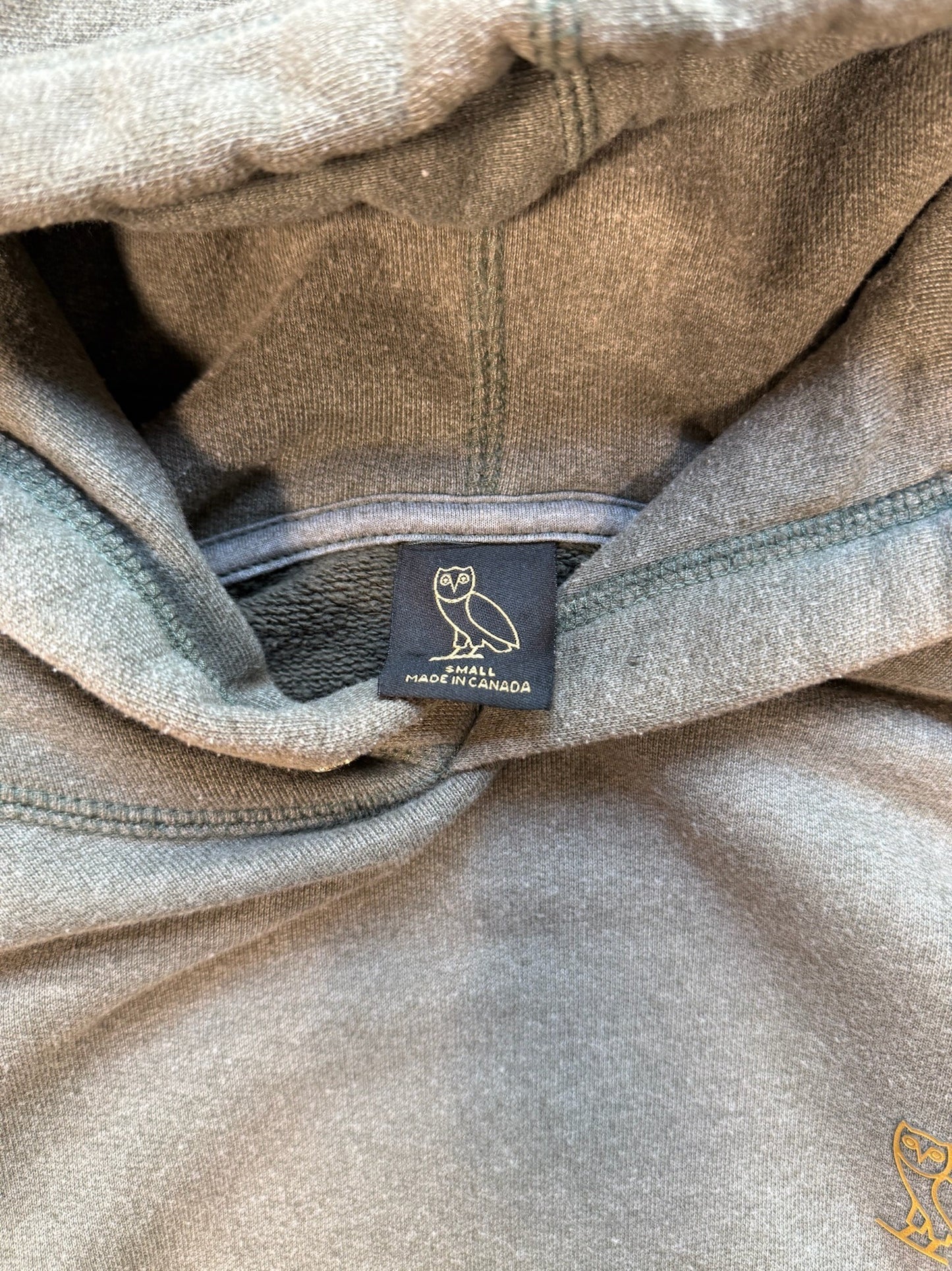 (S) OVO Garment Dyed Olive Green Hoodie